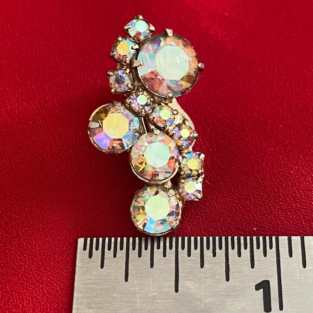 Vintage Aurora Borealis Choker Necklace & Earrings set - Picture 14 of 14